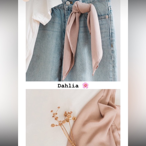 NWOT 2 Root Kristin Made Hair Scarves - Mauve Flowered , Meadown Pink - Picture 4 of 5